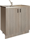 Миниатюра изображения товара Шкаф под мойку No Brand 80 ЛДСП / 535089 (шимо/ясень светлый)