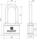 Миниатюра изображения товара Замок навесной БУЛАТ ВС 366-01 ПЛ d=10.5мм