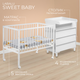 Миниатюра изображения товара Детская кроватка Labalu Sweet Baby с комодом (Colibri, с матрасом Mio Tesoro Magic 60x120)