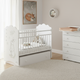 Миниатюра изображения товара Детская кроватка Labalu Sweet Baby с комодом (Lemure, c матрасом Mio Tesoro Magic 60x120)