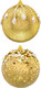 Миниатюра изображения товара Набор шаров новогодних Elan Gallery Золото с белым / 970148 (6шт)
