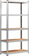 Миниатюра изображения товара Стеллаж металлический BONUS 180x90x40 пять полок / BS18090405L0 (цинк)