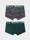 Миниатюра изображения товара Комплект мужских трусов Mark Formelle 411215-2 (р.86-96, темно-зеленый/разводы на обсидиане)