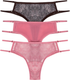 Миниатюра изображения товара Комплект женских трусов Mark Formelle 412438-3 (р.94, веточки на розовом)