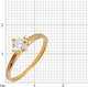 Миниатюра изображения товара Кольцо из желтого золота Кристалл CI03700226773 0031 (р.16, с фианитом)