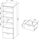 Миниатюра изображения товара Стеллаж Mebelain Пикси Два выдвижных ящика (робкий подснежник)