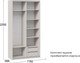 Миниатюра изображения товара Шкаф-купе ТриЯ Оскар Тиффани Т2 1200 / 282708  (белая/кашемир/кашемир матовый)