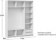 Миниатюра изображения товара Шкаф-купе ТриЯ Оскар Тиффани Т2 1800 / 282739 (белая/белый снег/белый софт)