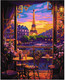 Миниатюра изображения товара Картина по номерам Lori Закат над Парижем / Рх-189
