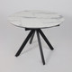 Миниатюра изображения товара Обеденный стол LEPREMO AV 1107 HPL+МДФ раздвижной D1000-1350x750 (белый мрамор/черный)