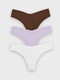 Миниатюра изображения товара Комплект женских трусов Mark Formelle 412493-3 (р.102, белый-1/декор)