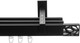 Миниатюра изображения товара Карниз для штор Sundays Home Флэт Лайн Грид тройной (черный матовый, 2м)