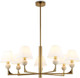 Миниатюра изображения товара Люстра Ambrella LH75162/7 BS/FR (латунь/белый матовый)