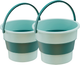 Миниатюра изображения товара Набор складных ведер Sundays Большое / TBD0603930601C + Среднее / TBD0603930501C (17л+10л, светло-зеленый)