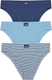 Миниатюра изображения товара Комплект женских трусов Mark Formelle 412542-3 (р.98, полосочка на молочном/декор)