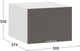 Миниатюра изображения товара Шкаф под вытяжку ТриЯ Кимберли 1В5ГП с одной откидной дверью (белый/муссон)