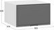 Миниатюра изображения товара Шкаф под вытяжку ТриЯ Белладжио 1В6ГП с одной откидной дверью (белый/софт графит)