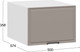 Миниатюра изображения товара Шкаф под вытяжку ТриЯ Белладжио 1В5ГП с одной откидной дверью (белый/софт капучино)