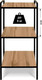 Миниатюра изображения товара Стеллаж Древпром ДП4-12 ЛДСП (дуб вотан/черный матовый)