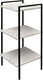 Миниатюра изображения товара Стеллаж Древпром ДП4-12 ЛДСП (мрамор белый/черный матовый)