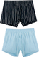 Миниатюра изображения товара Комплект мужских трусов Mark Formelle 411152-2 (р.106-116, полоска на пыльно-голубом/полоска на неви)