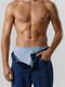 Миниатюра изображения товара Комплект мужских трусов Mark Formelle 411152-2 (р.106-116, полоска на пыльно-голубом/полоска на неви)