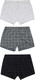 Миниатюра изображения товара Комплект мужских трусов Mark Formelle 411152-3 (р.106-116, клетка на сером меланже/на темно-сером/на черном)