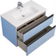 Миниатюра изображения товара Тумба под умывальник Roca Domi 80 / ZRU9307871 (небесный синий матовый)