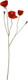 Миниатюра изображения товара Искусственный цветок Вещицы Мак HFW-51 (красный)