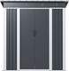 Миниатюра изображения товара Сарай из металла No Brand С односкатной крышей SP-SS-02 Gr (раздвижные двери)