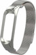 Миниатюра изображения товара Ремешок для умных часов Bingo Magnetic для Xiaomi Mi Band 3 (серебристый)