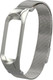 Миниатюра изображения товара Ремешок для умных часов Bingo Magnetic для Xiaomi Mi Band 3 (серебристый)