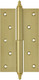 Миниатюра изображения товара Комплект петель дверных Нора-М 610-5 125x75x2.5 SВ (правая, матовая латунь покр.)