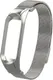 Миниатюра изображения товара Ремешок для умных часов Bingo Magnetic для Xiaomi Mi Band 3/4 (серебристый)