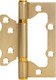 Миниатюра изображения товара Комплект петель дверных Нора-М Isparus 800-4 FHP 100x74x2.5 накладная (сатинированное золото, без колп.)