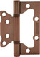 Миниатюра изображения товара Комплект петель дверных Нора-М Isparus 800-4 FHP AC 100x74x2.5 накладная (медное покрытие, без колп.)