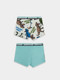 Миниатюра изображения товара Комплект трусов детских Mark Formelle 413345-2 (р.146-72-63, морские блики/динозавры на молочном)