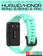 Миниатюра изображения товара Ремешок для умных часов Bingo Silicone для Huawei Band 6/Honor Band 6/6 Pro (мята)