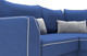 Миниатюра изображения товара Диван угловой Олмеко Лона (нэви/сильвер)