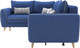 Миниатюра изображения товара Диван угловой Олмеко Лона (нэви/сильвер)