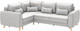 Миниатюра изображения товара Диван угловой Олмеко Лона (сильвер/уголь)