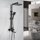 Миниатюра изображения товара Душевая система со смесителем Shevanik S7036H (черный)