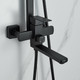 Миниатюра изображения товара Душевая система со смесителем Shevanik S7036H (черный)