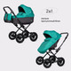 Миниатюра изображения товара Детская универсальная коляска Riko Bella Classic 2025 2 в 1 (03 серый-малахит)