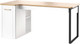 Миниатюра изображения товара Письменный стол Involux Sale 5099 левый (белый премиум/дуб натюрель/металл черный)