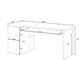 Миниатюра изображения товара Письменный стол Involux Sale 5099 левый (белый премиум/дуб натюрель/металл черный)