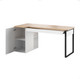 Миниатюра изображения товара Письменный стол Involux Sale 5099 левый (белый премиум/дуб натюрель/металл черный)