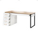 Миниатюра изображения товара Письменный стол Involux Sale 5103 левый (белый премиум/дуб натюрель/металл черный)
