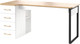 Миниатюра изображения товара Письменный стол Involux Sale 5103 левый (белый премиум/дуб натюрель/металл черный)