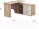 Миниатюра изображения товара Письменный стол Империал Гарвард ПР 130x120 (дуб сонома/белый)